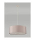 Baymont Polished Chrome E27 Single Pendant With 60cm x 22cm Faux Silk Shade Grey/White Laminate-14