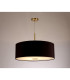 Baymont Antique Brass E27 Single Pendant With 60cm x 22cm Dual Faux Silk Shade Black/Green Olive-2