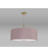 Baymont Antique Brass E27 Single Pendant With 60cm x 22cm Dual Faux Silk Shade Taupe/Halo Gold-14