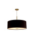 Baymont Antique Brass E27 Single Pendant With 60cm x 22cm Dual Faux Silk Shade Black/Green Olive-4