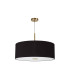 Baymont Antique Brass E27 Single Pendant With 60cm x 22cm Dual Faux Silk Shade Black/Green Olive-5