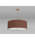 Baymont Antique Brass E27 Single Pendant With 60cm x 22cm Dual Faux Silk Shade Raw Cocoa/Grecian Bronze-14