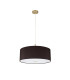Baymont Antique Brass E27 Single Pendant With 60cm x 22cm Faux Silk Shade Black/White Laminate-5