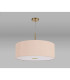 Baymont Antique Brass E27 Single Pendant With 60cm x 22cm Dual Faux Silk Shade Antique Gold/Ruby-14