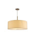 Baymont Satin Nickel E27 Single Pendant With 60cm Faux Silk Shade Ivory Pearl/White Laminate-4