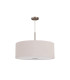 Baymont Satin Nickel E27 Single Pendant With 60cm Dual Faux Silk Shade Nude Beige/Moonlight-5