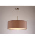 Baymont Satin Nickel E27 Single Pendant With 60cm Dual Faux Silk Shade Taupe/Halo Gold-2