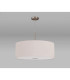 Baymont Satin Nickel E27 Single Pendant With 60cm Dual Faux Silk Shade Nude Beige/Moonlight-14