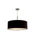Baymont Satin Nickel E27 Single Pendant With 60cm Dual Faux Silk Shade Black/Green Olive-4