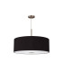 Baymont Satin Nickel E27 Single Pendant With 60cm Dual Faux Silk Shade Black/Green Olive-5