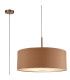 Baymont Satin Nickel E27 Single Pendant With 60cm Dual Faux Silk Shade Antique Gold/Ruby-1