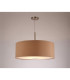 Baymont Satin Nickel E27 Single Pendant With 60cm Dual Faux Silk Shade Antique Gold/Ruby-2