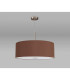 Baymont Satin Nickel E27 Single Pendant With 60cm Dual Faux Silk Shade Raw Cocoa/Grecian Bronze-14