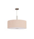 Baymont Satin Nickel E27 Single Pendant With 60cm Dual Faux Silk Shade Antique Gold/Ruby-5
