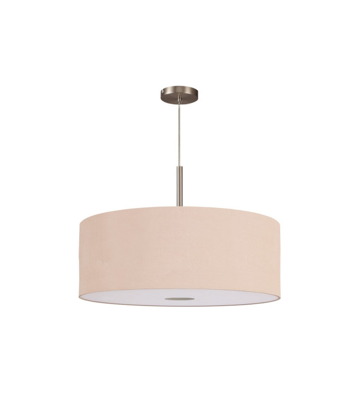 Baymont Satin Nickel E27 Single Pendant With 60cm Dual Faux Silk Shade Antique Gold/Ruby-5