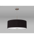 Baymont Satin Nickel E27 Single Pendant With 60cm Dual Faux Silk Shade Black/Green Olive-14