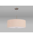 Baymont Satin Nickel E27 Single Pendant With 60cm Dual Faux Silk Shade Antique Gold/Ruby-14