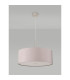 Baymont Satin Nickel E27 Single Pendant With 60cm Faux Silk Shade Grey/White Laminate-13