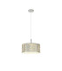 Baymont Polished Chrome 3 Light E27 Single Pendant With 40cm x 18cm Silver Leaf Shade-4