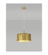 Baymont Antique Brass 3 Light E27 Single Pendant With 40cm x 18cm Gold Leaf Shade-2
