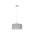 Baymont Polished Chrome 3 Light E27 Single Pendant With 40cm x 18cm Silver Leaf Shade-5