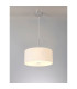 Baymont Polished Chrome 3 Light E27 Single Pendant With 40cm x 18cm Dual Faux Silk Shade Nude Beige/Moonlight-2
