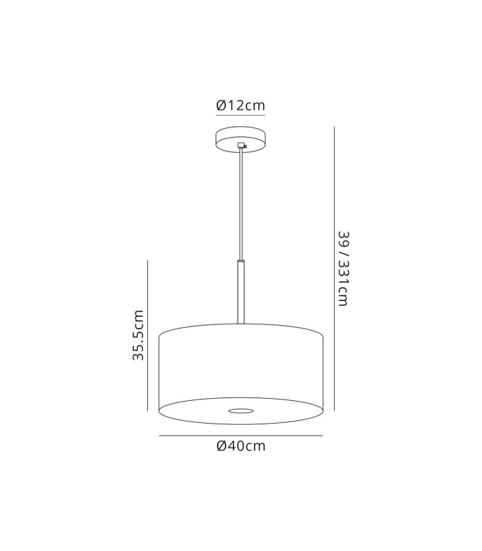 Baymont Polished Chrome 3 Light E27 Single Pendant With 40cm x 18cm Faux Silk Shade Ivory Pearl/White Laminate-3