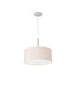 Baymont Polished Chrome 3 Light E27 Single Pendant With 40cm x 18cm Dual Faux Silk Shade Nude Beige/Moonlight-5