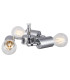 Baymont Polished Chrome 3 Light E27 Single Pendant With 40cm x 18cm Faux Silk Shade Ivory Pearl/White Laminate-6