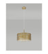 Baymont Antique Brass 3 Light E27 Single Pendant With 40cm x 18cm Gold Leaf Shade-12