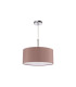 Baymont Polished Chrome 3 Light E27 Single Pendant With 40cm x 18cm x 18cm Dual Faux Silk Shade Taupe/Halo Gold-5