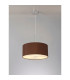 Baymont Polished Chrome 3 Light E27 Single Pendant With 40cm x 18cm Dual Faux Silk Shade Cocoa/Grecian Bronze-2