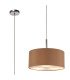 Baymont Polished Chrome 3 Light E27 Single Pendant With 40cm x 18cm Dual Faux Silk Shade Antique Gold/Ruby-1