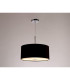 Baymont Polished Chrome 3 Light E27 Single Pendant With 40cm x 18cm Dual Faux Silk Shade Black/Green Olive-2