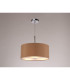 Baymont Polished Chrome 3 Light E27 Single Pendant With 40cm x 18cm Dual Faux Silk Shade Antique Gold/Ruby-2