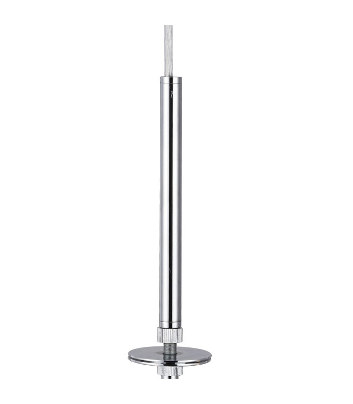 Baymont Polished Chrome 3 Light E27 Single Pendant With 40cm x 18cm x 18cm Dual Faux Silk Shade Taupe/Halo Gold-7