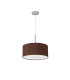 Baymont Polished Chrome 3 Light E27 Single Pendant With 40cm x 18cm Dual Faux Silk Shade Cocoa/Grecian Bronze-5