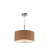 Baymont Polished Chrome 3 Light E27 Single Pendant With 40cm x 18cm Dual Faux Silk Shade Antique Gold/Ruby-4