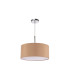 Baymont Polished Chrome 3 Light E27 Single Pendant With 40cm x 18cm Dual Faux Silk Shade Antique Gold/Ruby-5