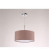 Baymont Polished Chrome 3 Light E27 Single Pendant With 40cm x 18cm x 18cm Dual Faux Silk Shade Taupe/Halo Gold-14