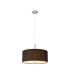 Baymont Polished Chrome 3 Light E27 Single Pendant With 40cm x 18cm x 18cm Faux Silk Shade, Black/White Laminate
