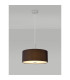 Baymont Polished Chrome 3 Light E27 Single Pendant With 40cm x 18cm x 18cm Faux Silk Shade, Black/White Laminate