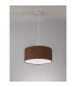 Baymont Polished Chrome 3 Light E27 Single Pendant With 40cm x 18cm Dual Faux Silk Shade Cocoa/Grecian Bronze-14