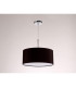 Baymont Polished Chrome 3 Light E27 Single Pendant With 40cm x 18cm Dual Faux Silk Shade Black/Green Olive-14