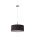 Baymont Polished Chrome 3 Light E27 Single Pendant With 40cm x 18cm x 18cm Faux Silk Shade, Black/White Laminate