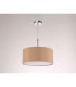 Baymont Polished Chrome 3 Light E27 Single Pendant With 40cm x 18cm Dual Faux Silk Shade Antique Gold/Ruby-14