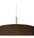 Baymont Polished Chrome 3 Light E27 Single Pendant With 40cm x 18cm x 18cm Faux Silk Shade, Black/White Laminate
