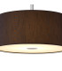 Baymont Polished Chrome 3 Light E27 Single Pendant With 40cm x 18cm x 18cm Faux Silk Shade, Black/White Laminate