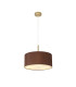 Baymont Antique Brass 3 Light E27 Single Pendant With 40cm x 18cm Dual Faux Silk Shade Raw Cocoa/Grecian Bronze-4