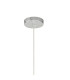 Baymont Polished Chrome 3 Light E27 Single Pendant With 40cm x 18cm x 18cm Faux Silk Shade, Grey/White Laminate